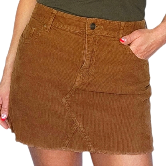 PacSun Dresses & Skirts - PacSun Cotton Corduroy Mini Skirt Size 27 Brown